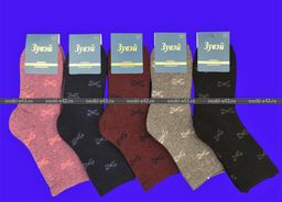 Цена за 12 пар. Зувей носки женские ангора внутри махра Бантики 36-41 (фактически 36-41)  фото 6