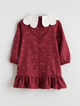 Bebe Yaka ?i?ekli K?z ?ocuk Elbise