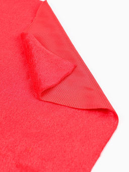 Лоскут ткани длинноворсовый на трикотажной основе, 50×50, цвет красный