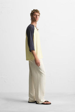RELAXED FIT JACQUARD TROUSERS - Zara фото 4