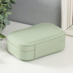 Шкатулка кожзам для украшений Эмори зелёная 15х10х4,5 см - Simaland фото 4