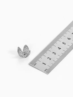 Цена за 3 шт. Шапочки для бусин (набор 10 шт.), СМ-051-1, 14?14?7 мм, цвет серебро