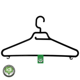 Цена за 10 шт. Плечики для одежды "Rambai" р. 48-50 для легкой одежды (черный)