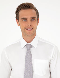 Beyaz Regular Fit Uzun Kollu Basic G_mlek