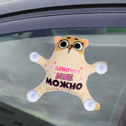 Автоигрушка Я девочка, мне можно, кот, на присосках