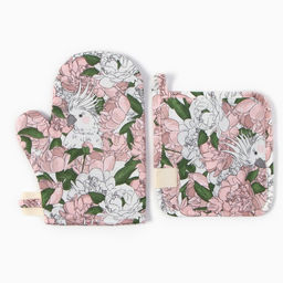 Набор кух. Этель Попугай: варежка 20х28 см, прихватка 19х19 см, 80% хл, 20% пэ  фото 3