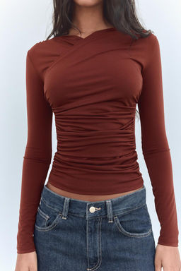 DRAPED TOP - Zara фото 3