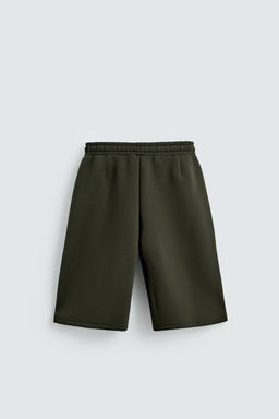 PLEATED NEOPRENE-EFFECT LONG BERMUDA SHORTS - Zara фото 7