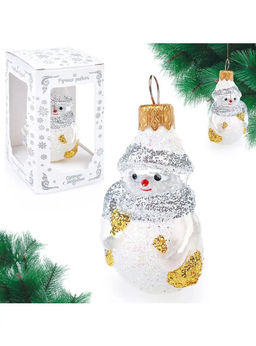 Елочное украшение Снеговик с метлой Ф407/П