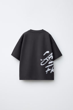 CAMISETA FELPA ESTAMPADA GRAFFITI / Antracita oscuro - Zara фото 3