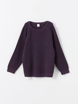 Bisiklet Yaka Uzun Kollu Erkek Bebek Triko Kazak