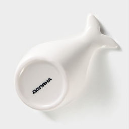 Соусник керамический Доляна «Кит», 10×6.5 см, цвет белый