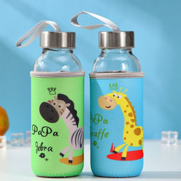 Бутылка для воды в чехле «Африка», 300 мл, h=17 см, цвета МИКС