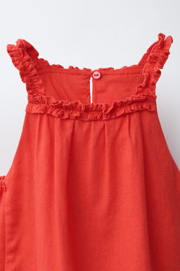 TOP HALTER CON LINO / Rojo - Zara фото 3