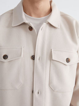 Regular Fit Ka?e Erkek G?mlek Ceket