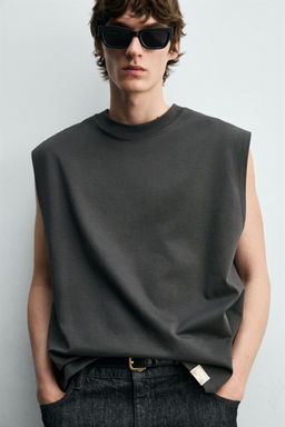 CAMISETA TANK RELAXED FIT / Gris Antracita - Zara фото 5