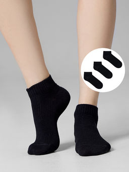 Носки женские черные в наборе, 3 пары