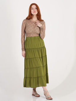 Юбка в стиле бохо больших размеров - Almond фото 3