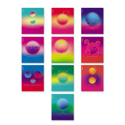 АКЦИЯ Цена за 1 шт. Комплект тетрадей школьных ученических ErichKrause Gradient, 36 листов, клетка/линейка, со справочным материалом (в коробке 10 шт.)