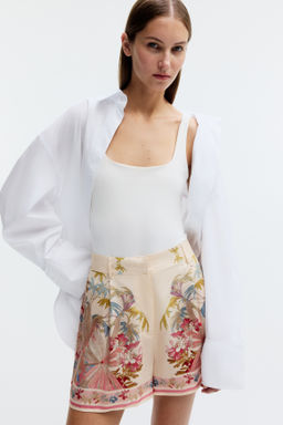 Pantal?n corto de lyocell con pinzas - H&m фото 8