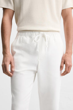 COMFORT FIT JOGGER WAIST TROUSERS - Zara фото 31
