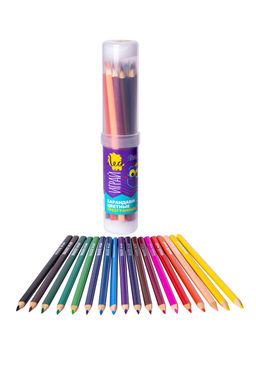 Лео Играй Набор цветных трехгранных карандашей в тубусе LGTCP-18 заточенный 2 х 18 цв