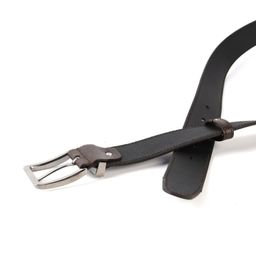 Мужской джинсовый кожаный ремень Arkon Milano ZKM 9050 Коричневый - Sergio valentini фото 4