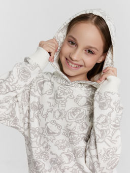 Худи для девочек кремовое с принтом - Mark formelle фото 5