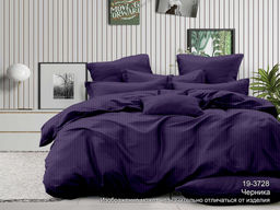 КПБ Страйп - сатин Черника 1,5-спальный