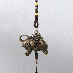 Музыка ветра «Слон на монетках», 5 колокольчиков, 41×6 см