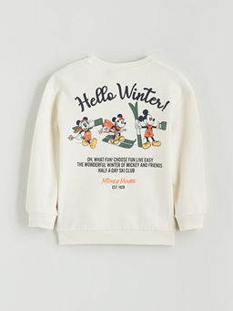Mickey Mouse Bask?l? Erkek ?ocuk Sweatshirt