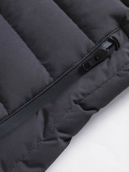 Куртка женская стёганая с капюшоном с графеновой подкладкой черного цвета 9624_1Ch