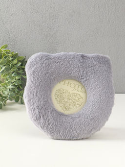 Фоторамка МДФ, иск. мех 11х11 см "Серый мишка" 20х2х20 см