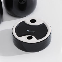 Набор аксессуаров для ванной комнаты SAVANNA Monro, 4 предмета, мыльница, дозатор для мыла 450 мл, стакан, баночка, чёрный  фото 6