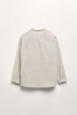 6-10 YEARS / STRIPED STAND COLLAR SHIRT LIMITED EDITION - Zara фото 2