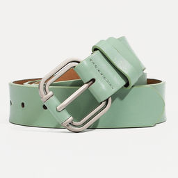 Ремень женский, ширина 3.5 см, винт, пряжка металл, цвет зелёный