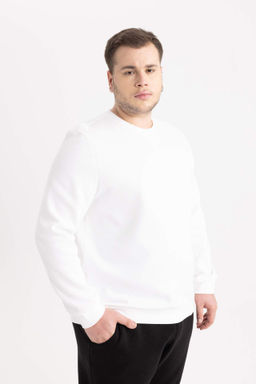 Regular Fit Bisiklet Yaka Kal?n Basic Duz Sweatshirt - Defacto фото 14