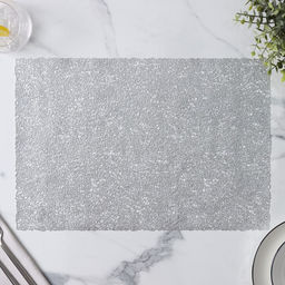 Салфетки сервировочные на стол Доляна «Соломка», 30×45 см, 4 шт., серебряные