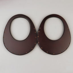 Ручки для сумки деревянные, d = 18 14,5 / 9 10,5 см, 2 шт, цвет коричневый - Арт узор фото 3