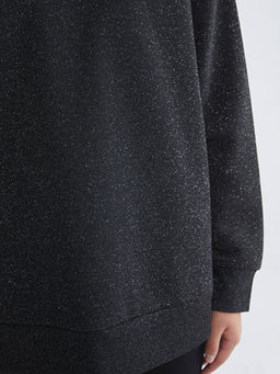 Bisiklet Yaka Oversize Kad?n Sweatshirt Tunik