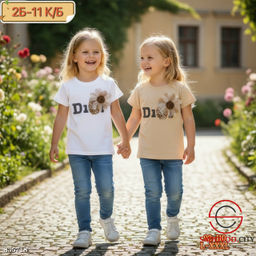 Футболка для девочки с цветком