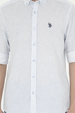 Мужская синяя рубашка с длинным рукавом Неожиданная скидка в корзине - U.s. polo assn фото 6