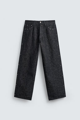 STUDDED STRAIGHT-LEG JEANS - Zara фото 6