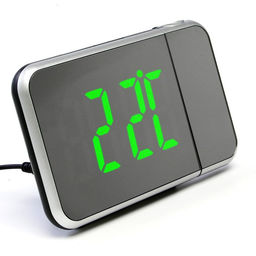 Часы электронные настольные, USB, календарь, будильник, с проекцией, зелёная индикация