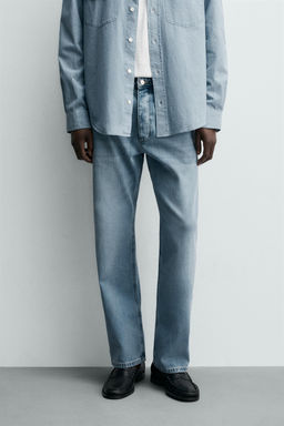 JEANS STRAIGHT ANKLE FIT ALGOD?N - LYOCELL / Azul claro - Zara фото 2