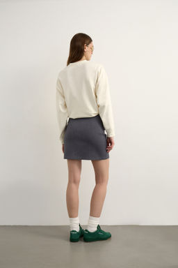 Юбка мини с эффектом меланж - Mollis фото 7