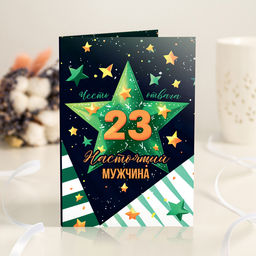 Открытка 4 шоколадки Честь, отвага - настоящий мужчина (23 февраля) - 8 чудо фото 2