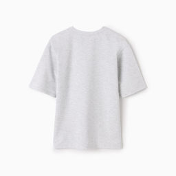 Футболка оверсайз с нашивкой женская MINAKU: One Most Brand, серая меланж, размер 42