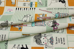 Интерьерный хлопок Котокафе, ш.1.48м, хлопок-100%, 230гр/м.кв - Купава фото 5