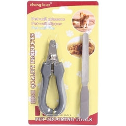 Цена за 2 шт. Набор для груминга "Ухоженный Бро", когтерез и пилка, цвет серый (блистер U)